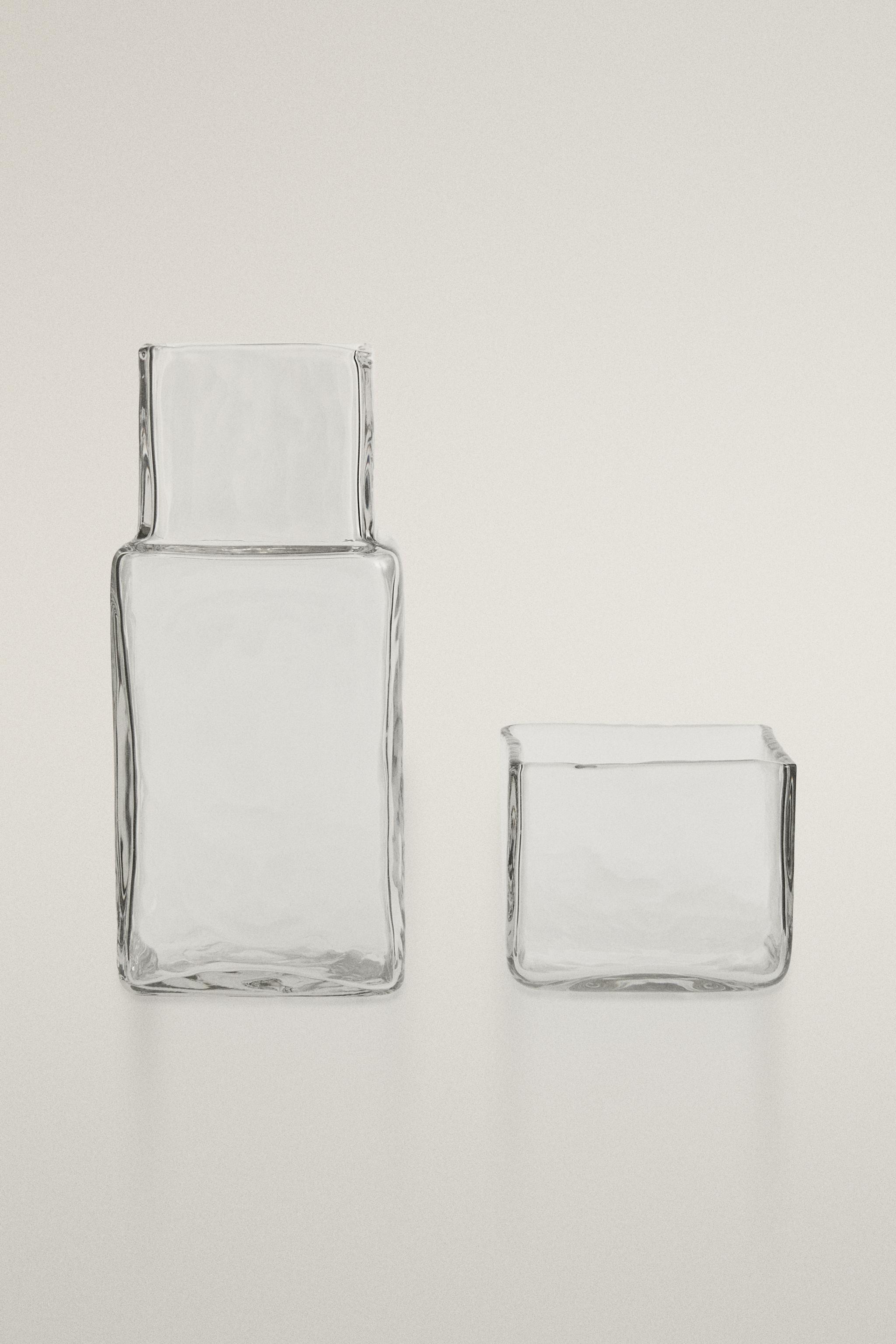 BOTTLE AND GLASS NIGHT SET (SET OF 2)